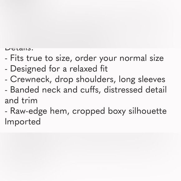 Alo Yoga Gray Cropped Distressed Sweatshirt - Picture 6 of 6